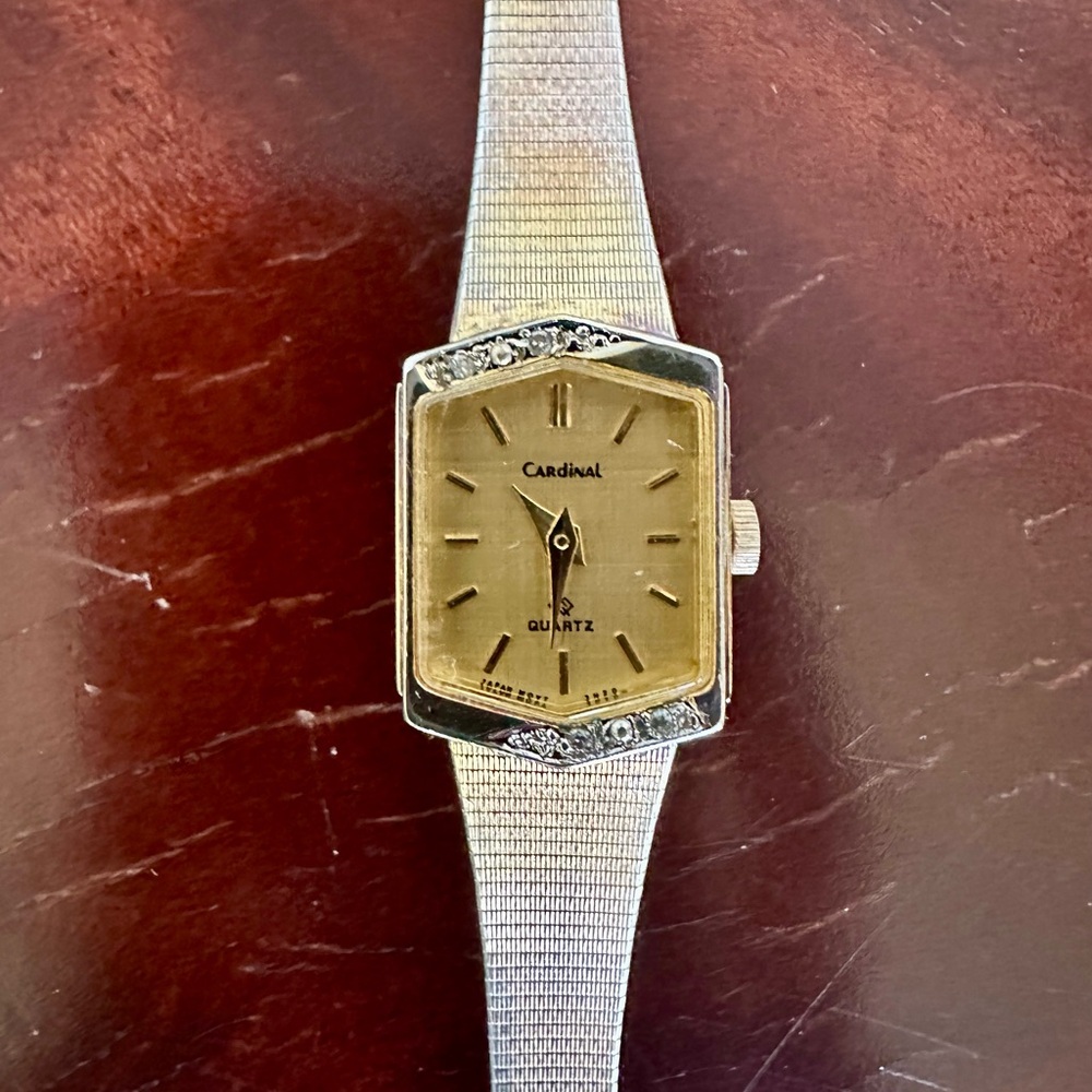 Cardinal Gold w/ Diamond Accents Vintage Quartz Watch